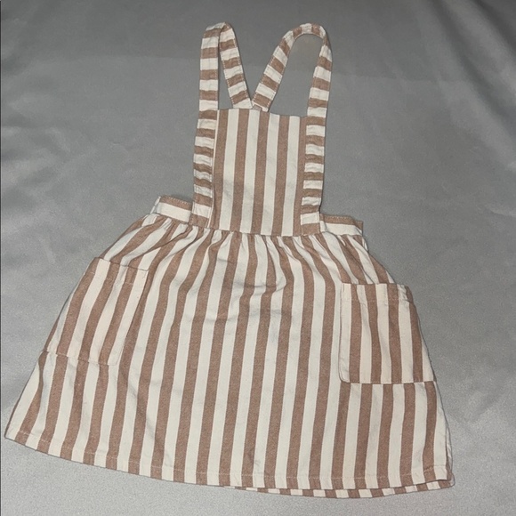 wonder nation Other - Wonder Nation Tan and White Striped Kids Overalls